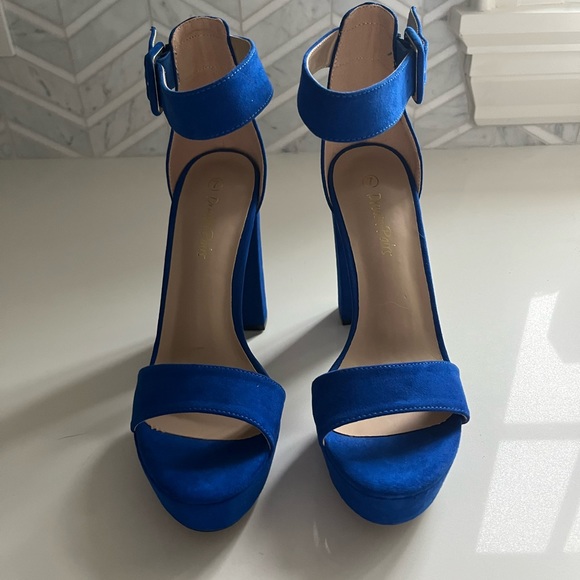 Royal Blue Platform Sandal - Picture 4 of 4